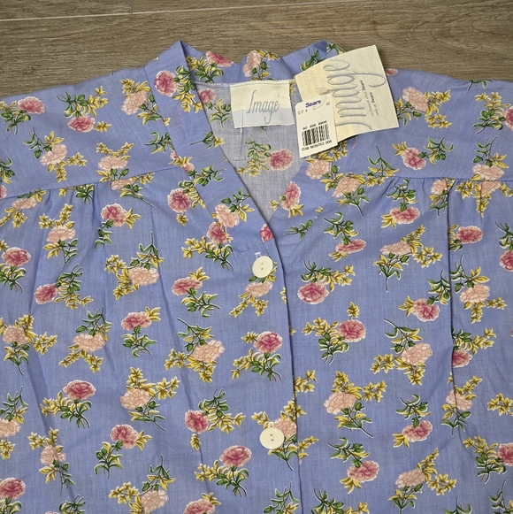 New SEARS House Dress - Nightgown Sleepware Sz 1XL Button Up Pockets NWT - Picture 2 of 9